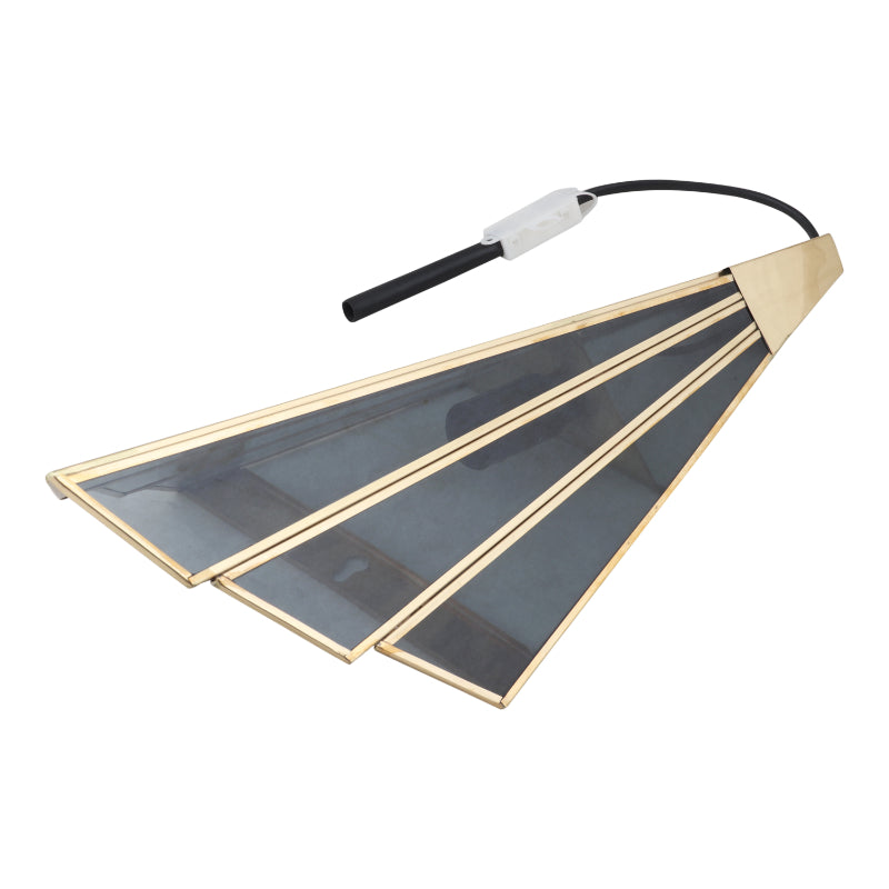 Triangular Abstract Luxe Wall Lamp with Frosted Glass Black