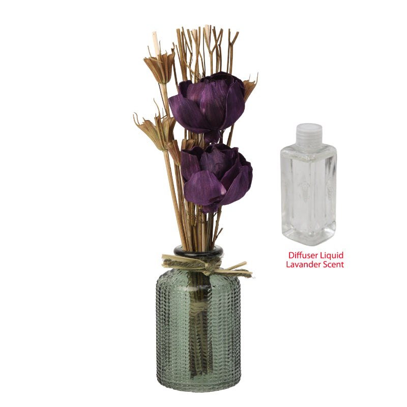 Sherrie Floral Lavender Aromatic Diffuser | 11 x 3 inches