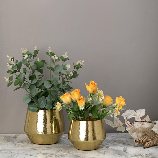 Golden Flora Table Planters | Set Of 2 Default Title