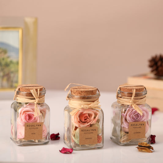 Lea Dried Floral Pastel Potpourri | Set Of 3 Default Title