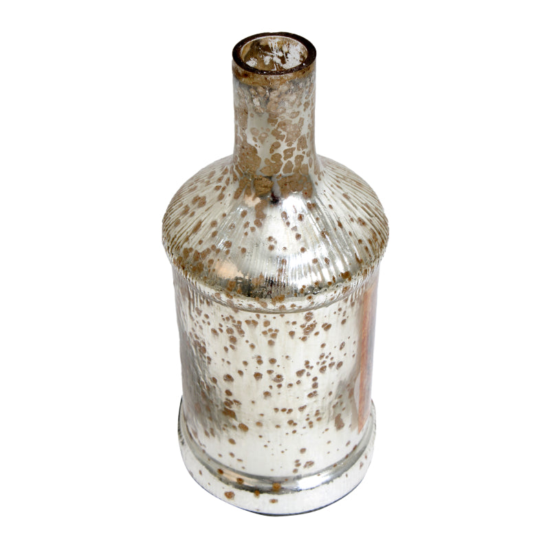 Antique Glass Legacy Cylindrical Bottle Decorative | 9.5 Inches, 9 Inches 9 Inches