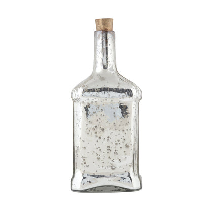 Antique Glass Legacy Square Bottle Decorative | 9.5 Inches, 9 Inches 9 Inches