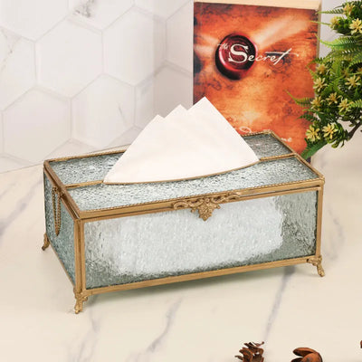 Diamond Cut Crystal Tissue Box Default Title