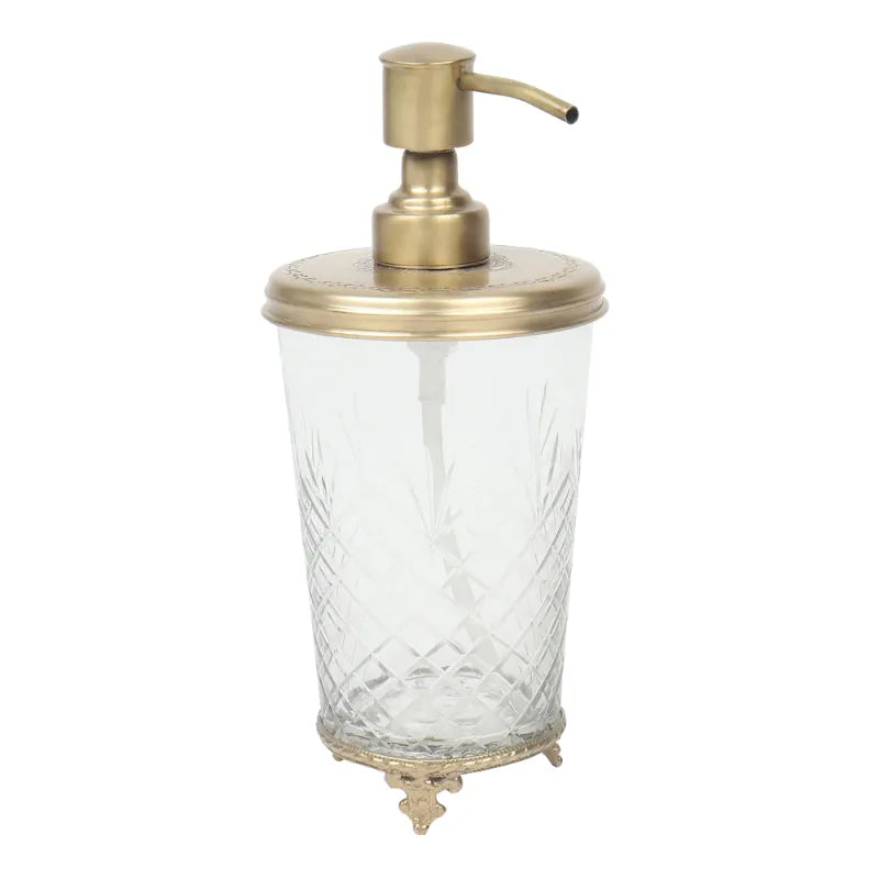 Vintage Brass & Glass Soap Dispenser Default Title