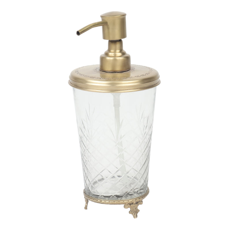 Vintage Brass & Glass Soap Dispenser Default Title