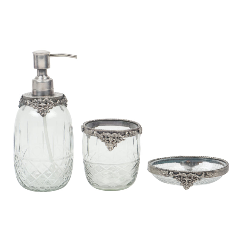 Regal Brass Accents Bathroom | Set Of 3 Silver