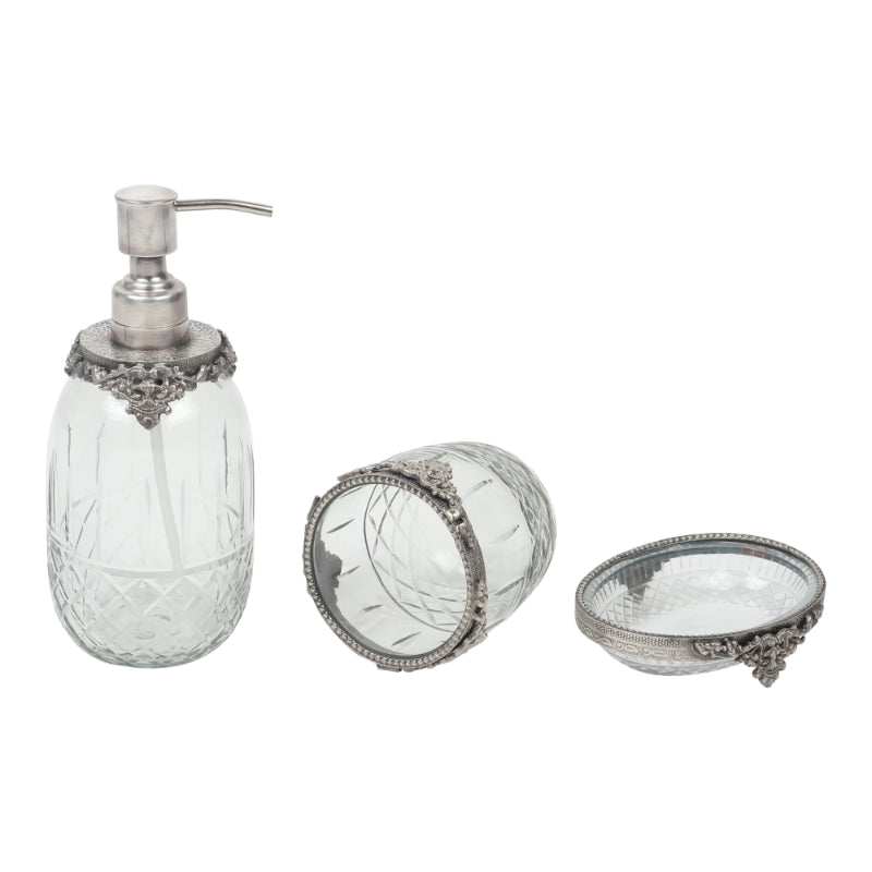 Regal Brass Accents Bathroom | Set Of 3 Silver