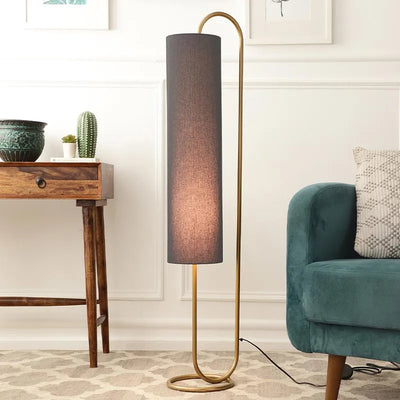 Gracefull Curve floor Lamp | Multiple Colors Grey & Gold