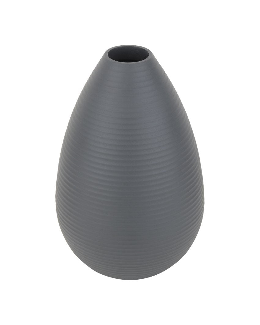 Large Klova Graphite Aluminum Vase | 6x8 inches Graphite