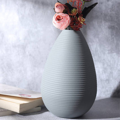 Large Klova Graphite Aluminum Vase | 6 x 8 inches