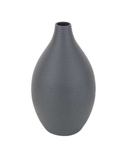 Vesera Enamel Aluminum Vase | 8x12 inches Graphite