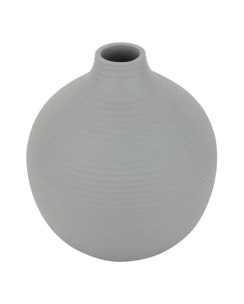 Bella Enamel Aluminum Vase | 6x6 inches Green