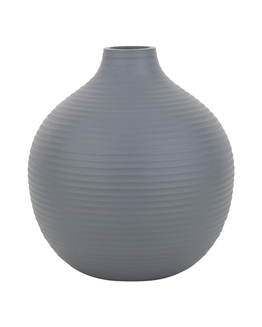 Bella Enamel Aluminum Vase | 6x6 inches Blue