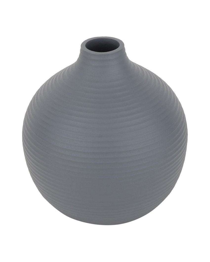 Bella Enamel Aluminum Vase | 6x6 inches Blue