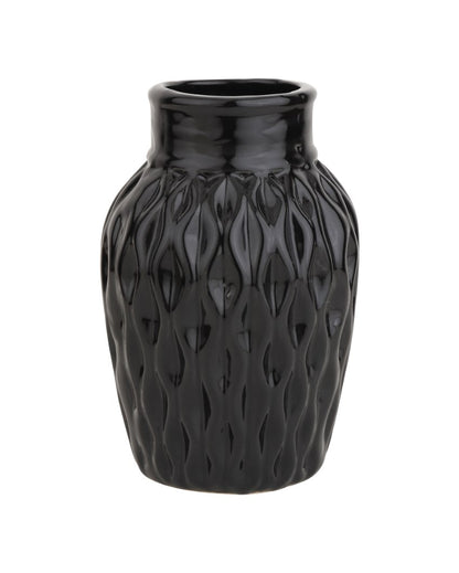 Wavecera Ceramic Vase Black