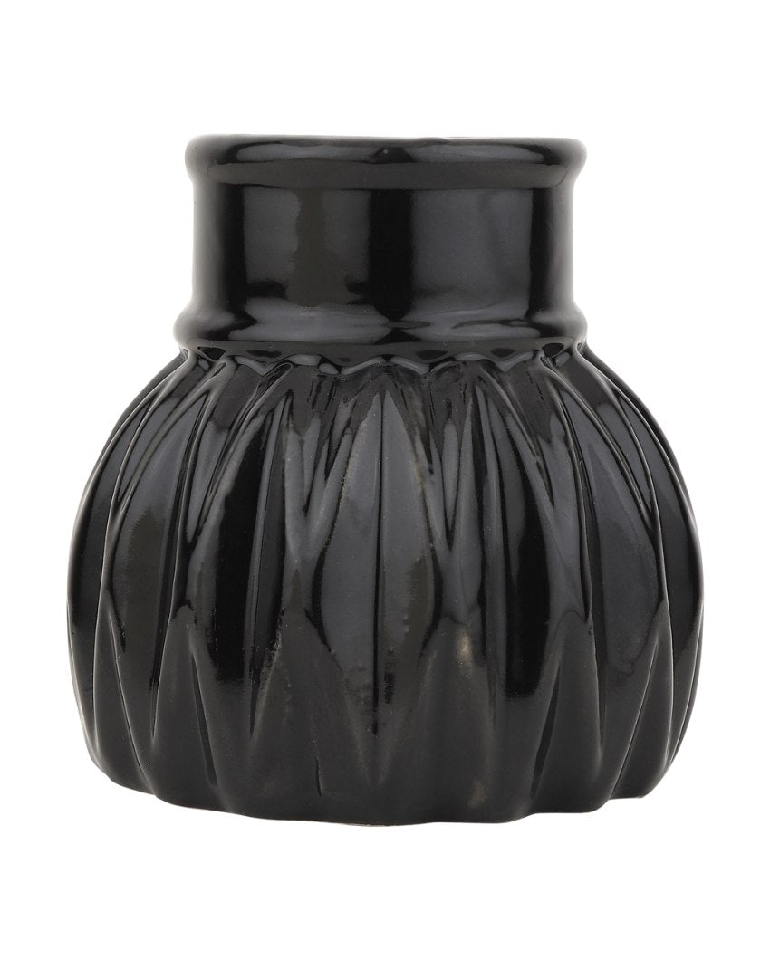 Mini  Wavecera Ceramic Vase Black