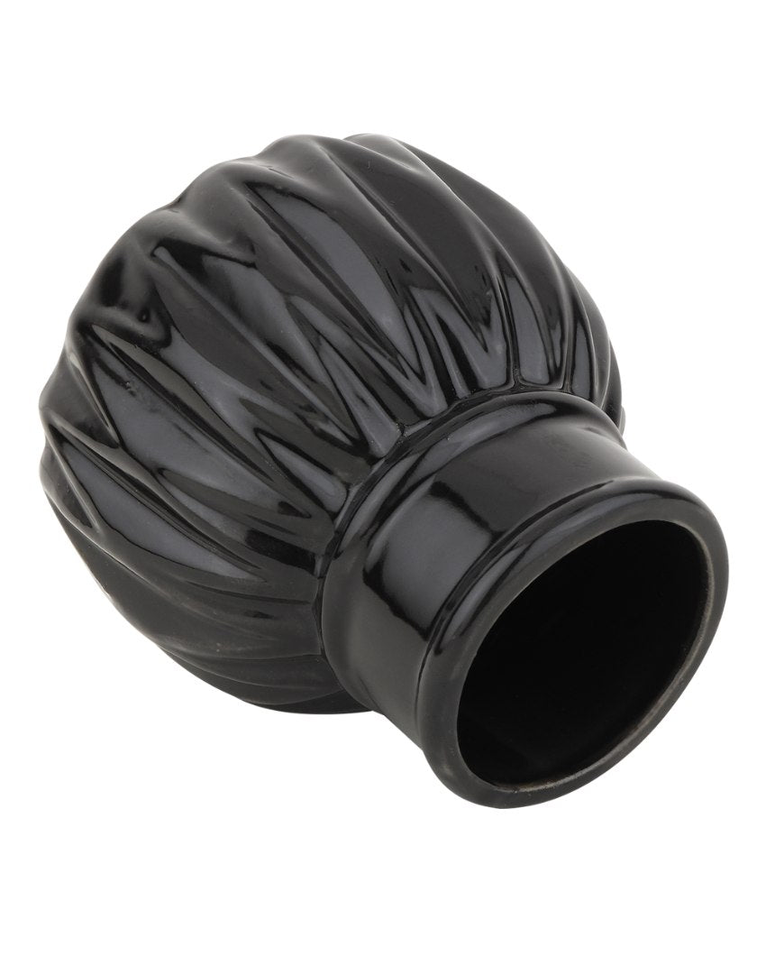 Mini  Wavecera Ceramic Vase Black