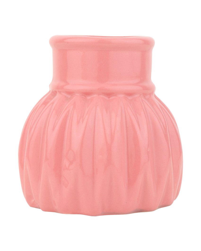 Mini  Wavecera Ceramic Vase Pink