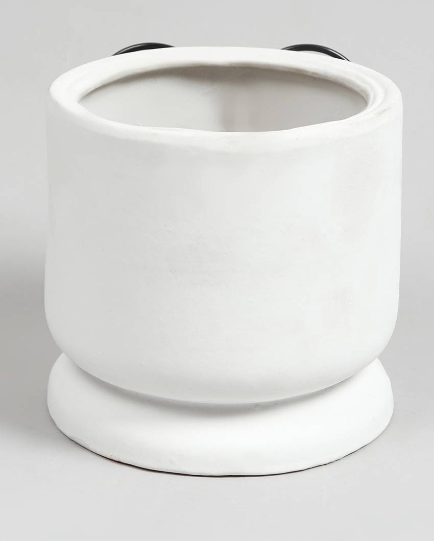 Mr.Spectacles Ceramic Planter White