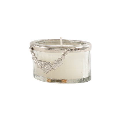 Snowy Whisper White Scented Candle Jar With Ring