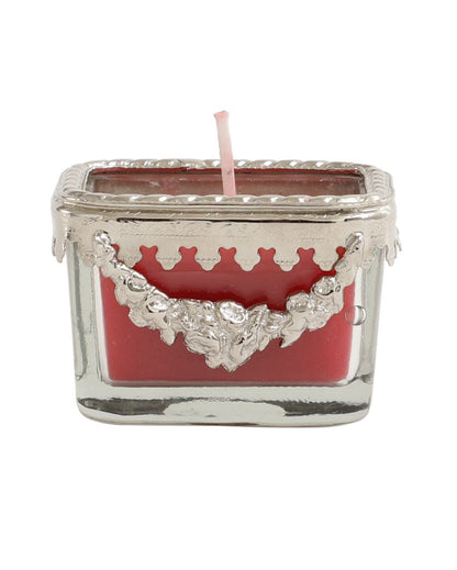 Red Cherry Blossom Scented Candle Glass Jar With Ring