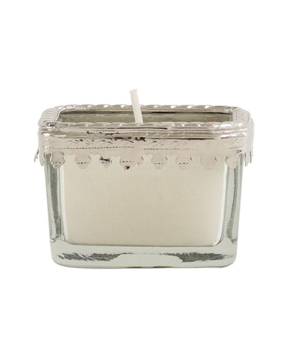 Snowy Whisper White Scented Candle Glass Jar With Ring