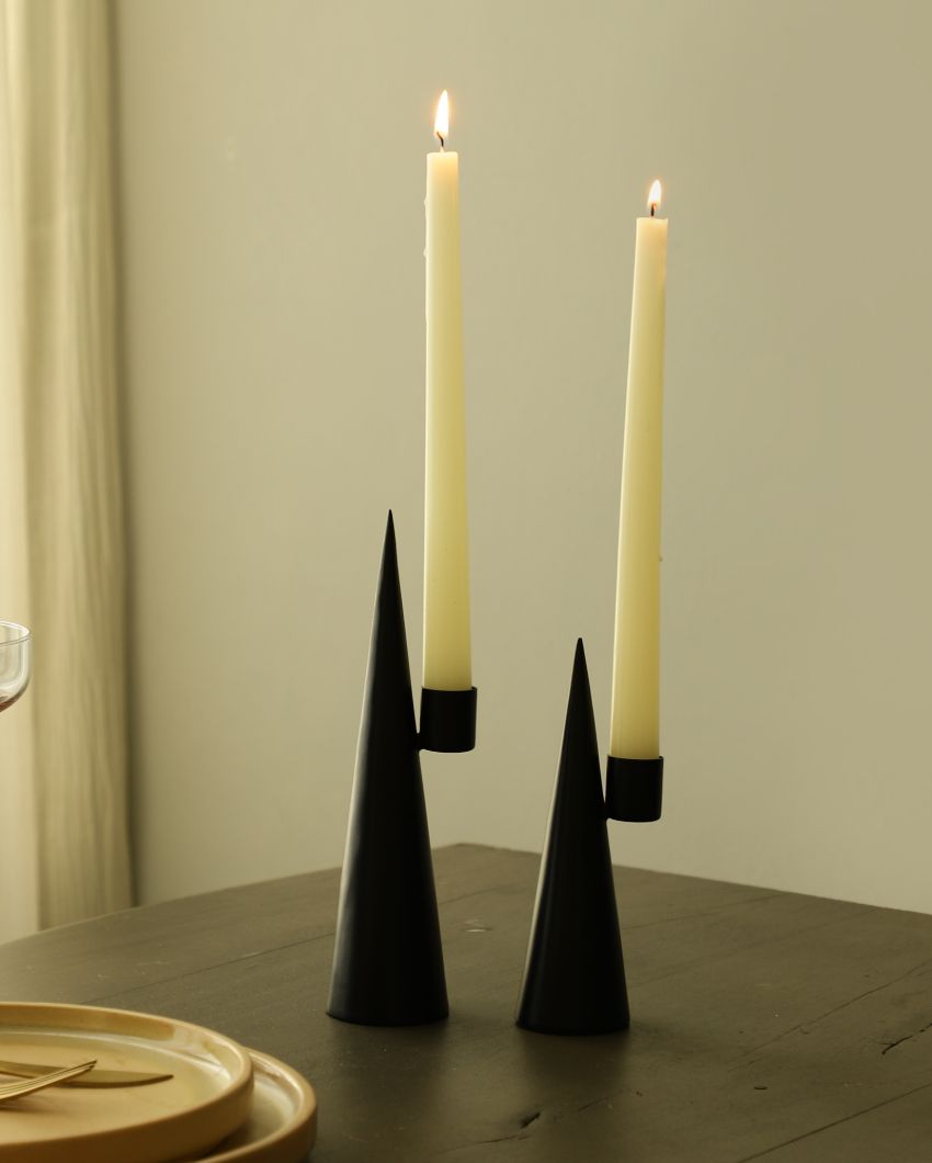 Solstice Elegant Iron Candle Holders | Set Of 2