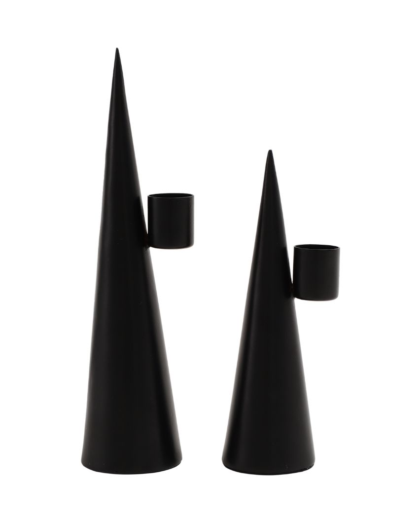 Solstice Elegant Iron Candle Holders | Set Of 2