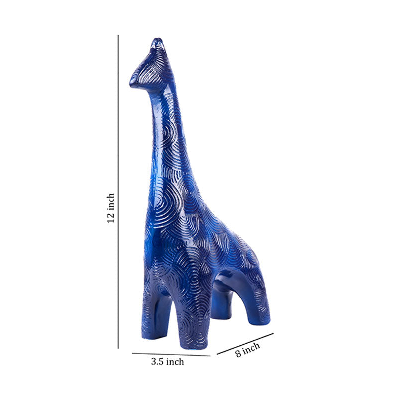 Lysandra Premium Giraffe Sculpture | Multiple Colors Blue