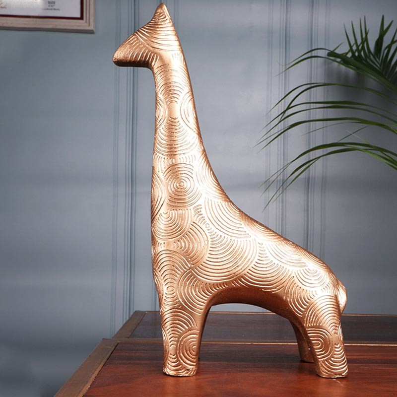 Lysandra Premium Giraffe Sculpture | Multiple Colors Gold