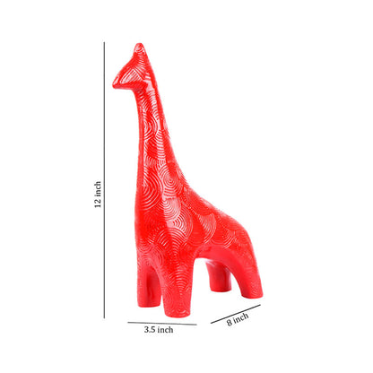 Lysandra Premium Giraffe Sculpture | Multiple Colors Red