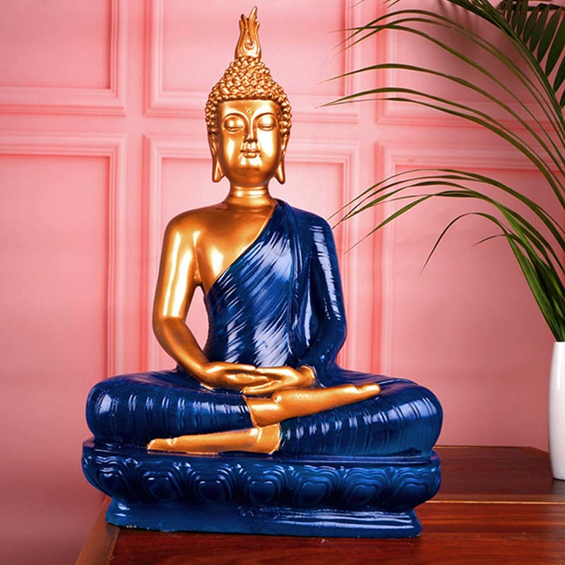 Marta Premium Buddha Figurine | Multiple Colors Blue