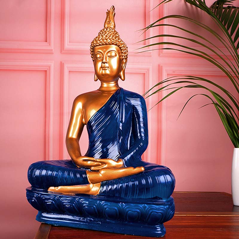 Marta Premium Buddha Figurine | Multiple Colors Blue