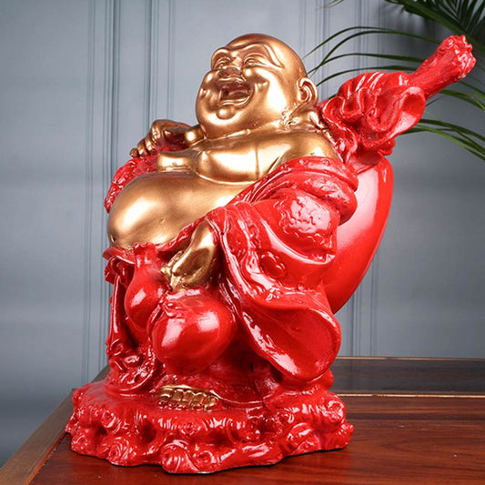 Gloria Premium Fengshui Laughing Buddha Figurine | Multiple Colors Red