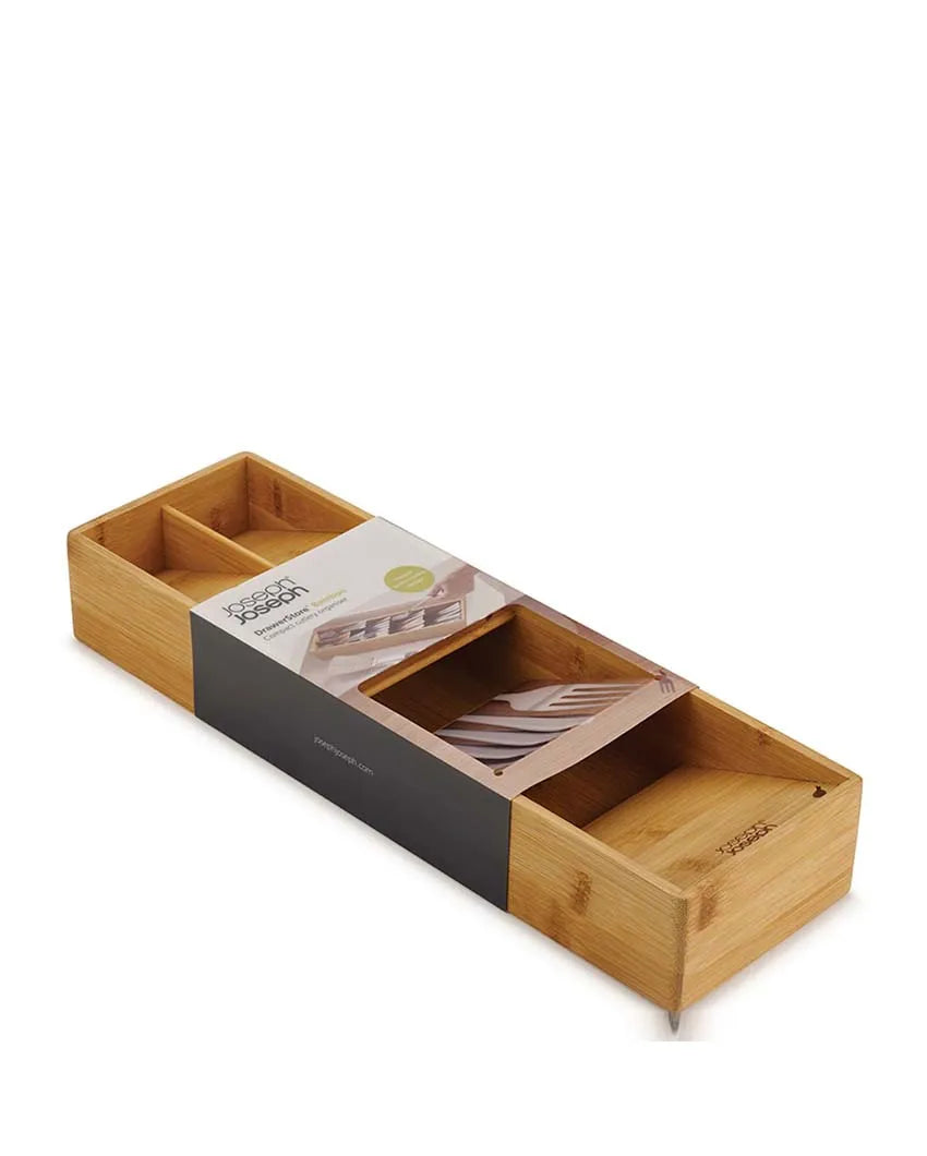 Bamboo Compact Cutlery Organiser