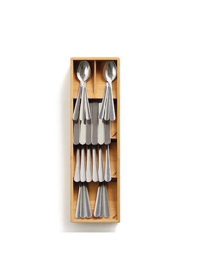 Bamboo Compact Cutlery Organiser