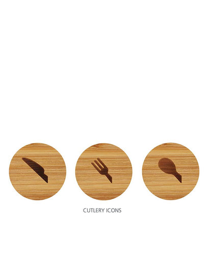 Bamboo Compact Cutlery Organiser