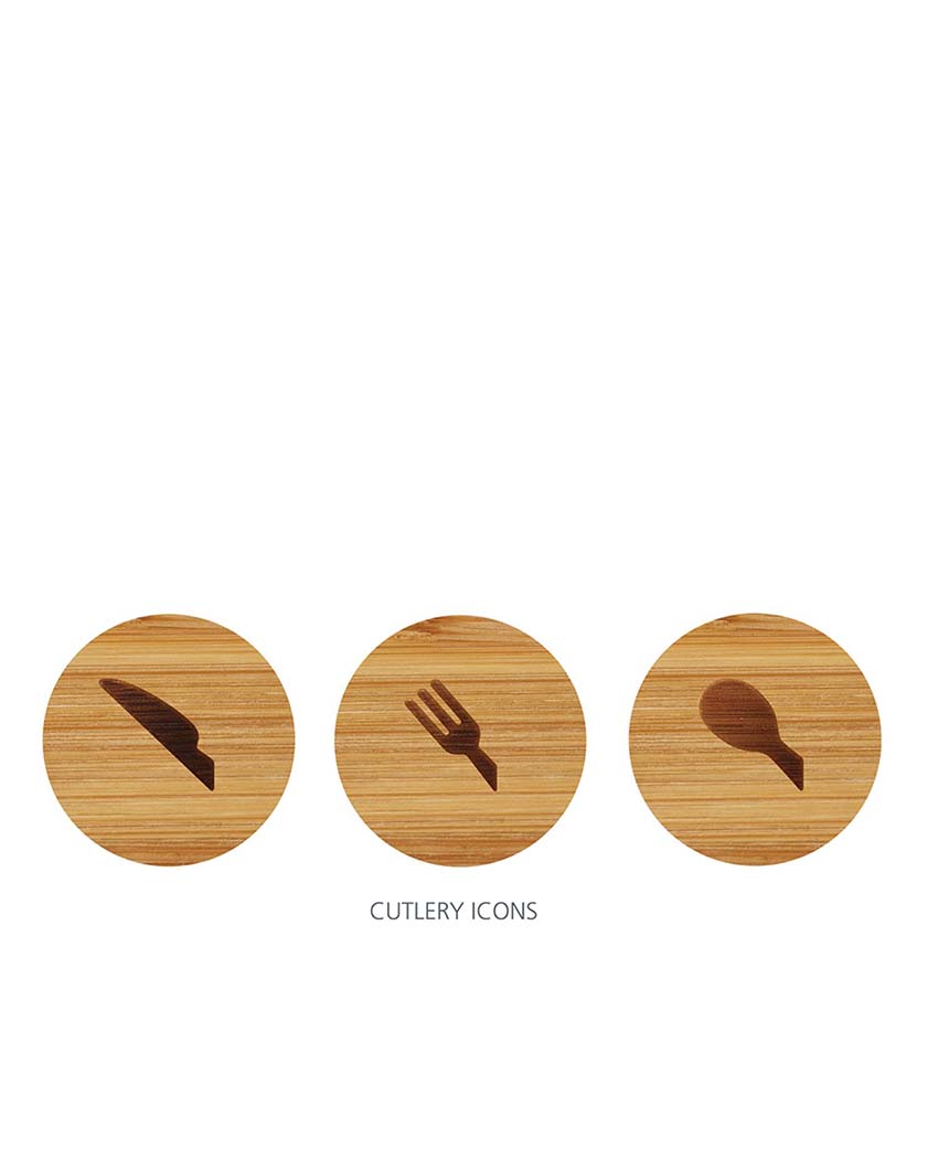 Bamboo Compact Cutlery Gadget Organiser