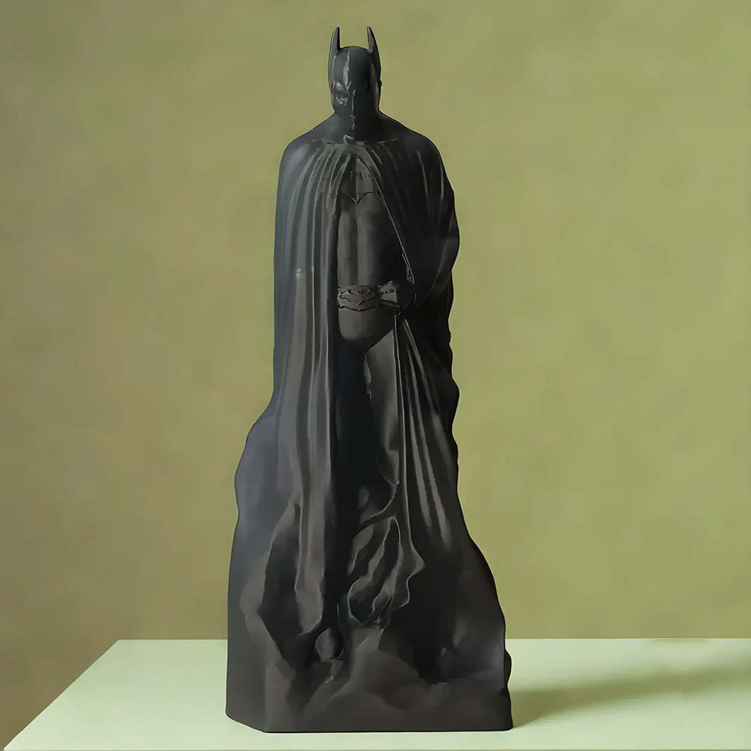 Iconic Batman Memorial Black Statue Showpiece | 6 x 6 x 14 inches