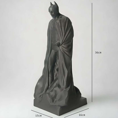 Iconic Batman Memorial Black Statue Showpiece | 6 x 6 x 14 inches