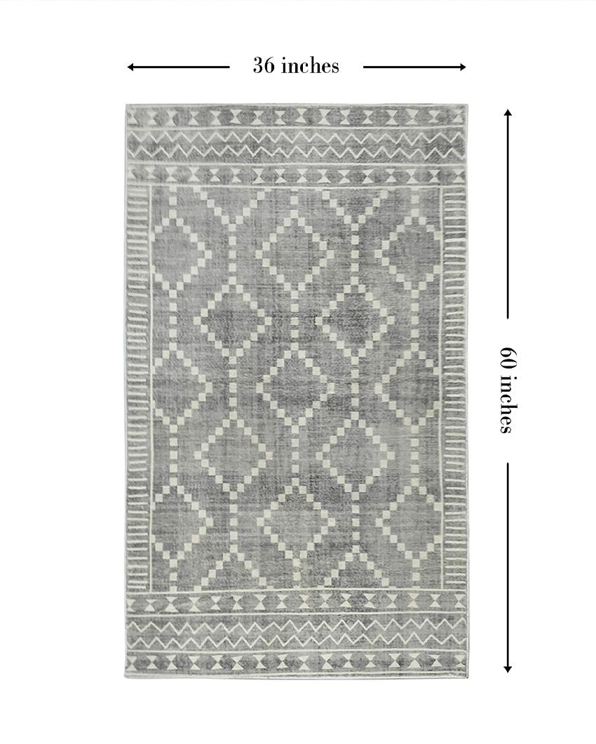 Modern Polyester Printed Carpet | Washing  Machine Washable