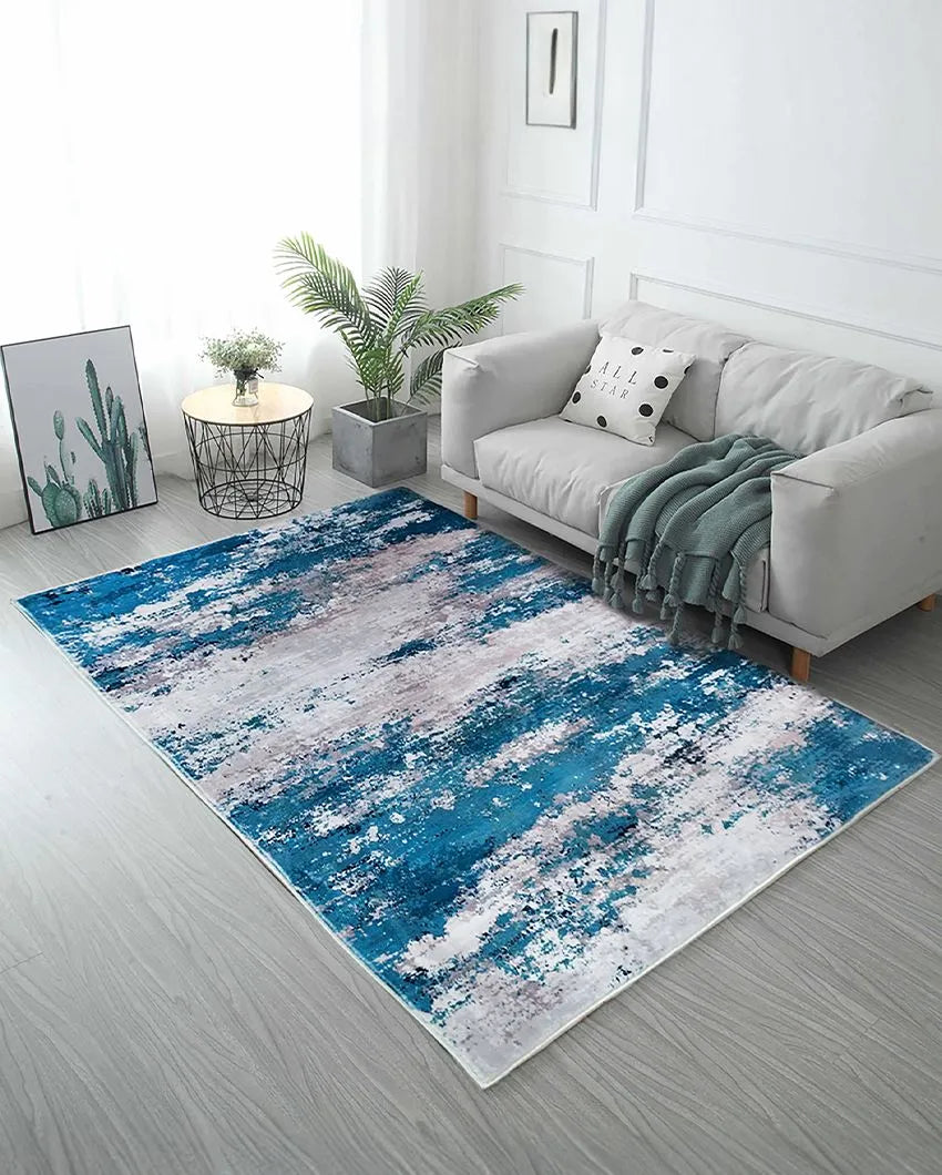 Sleek Polyester Printed Carpet | Washing  Machine Washable