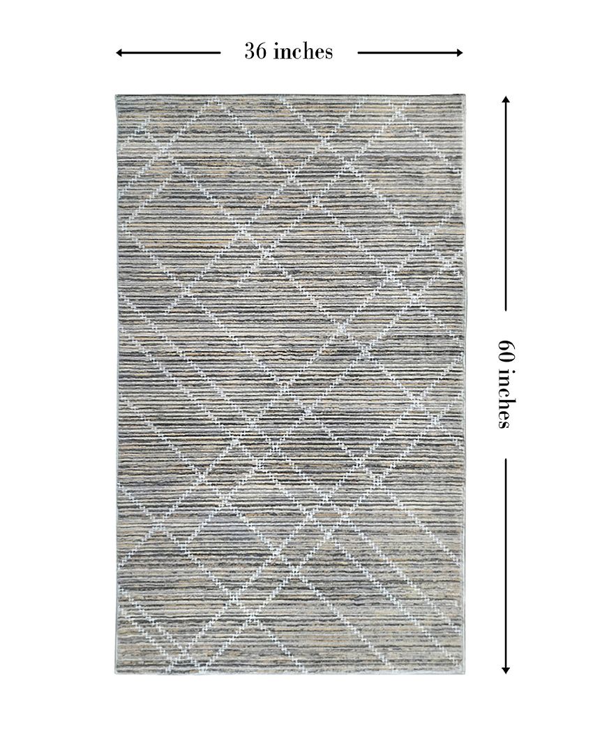 Minimal Polyester Printed Carpet | Washing  Machine Washable