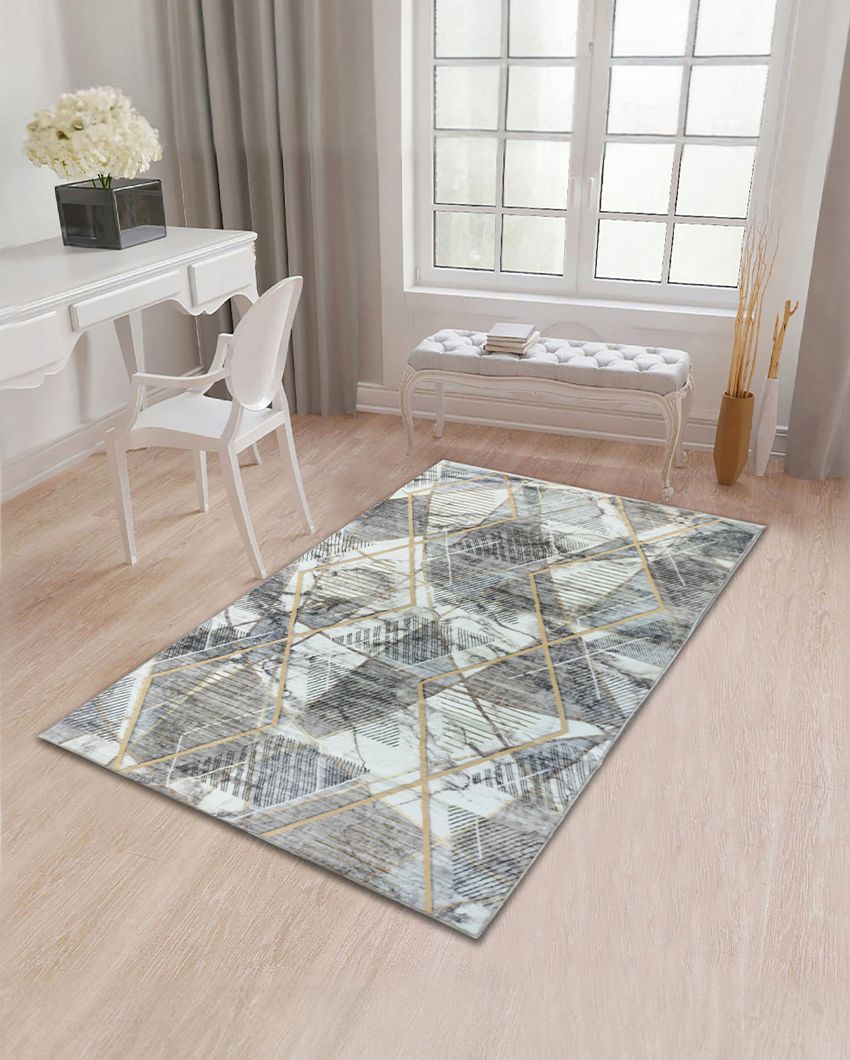 Luxurious Polyester Printed Carpet | Washing  Machine Washable