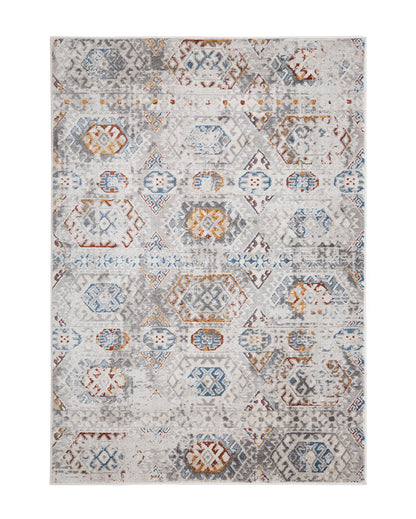 Elegant Woven Grey & Brown Polyester Oslo Area Carpet