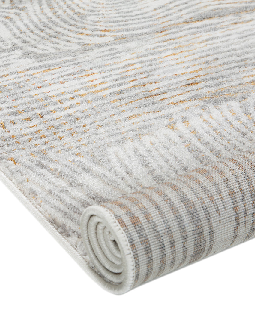 Charming Textured Colorful Polyester Oslo Area Carpet