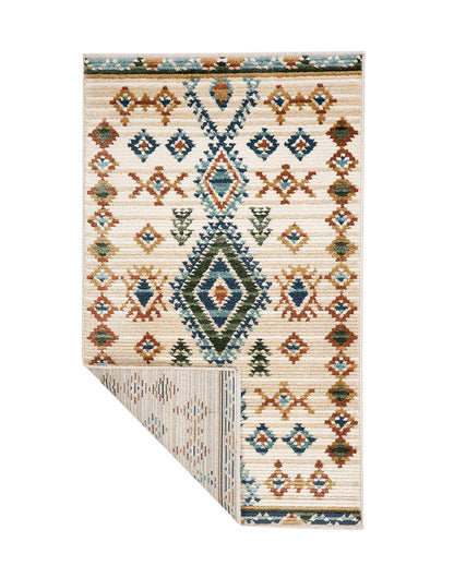 Dynamic Geometric Colorful Frieze Fez Area Carpet