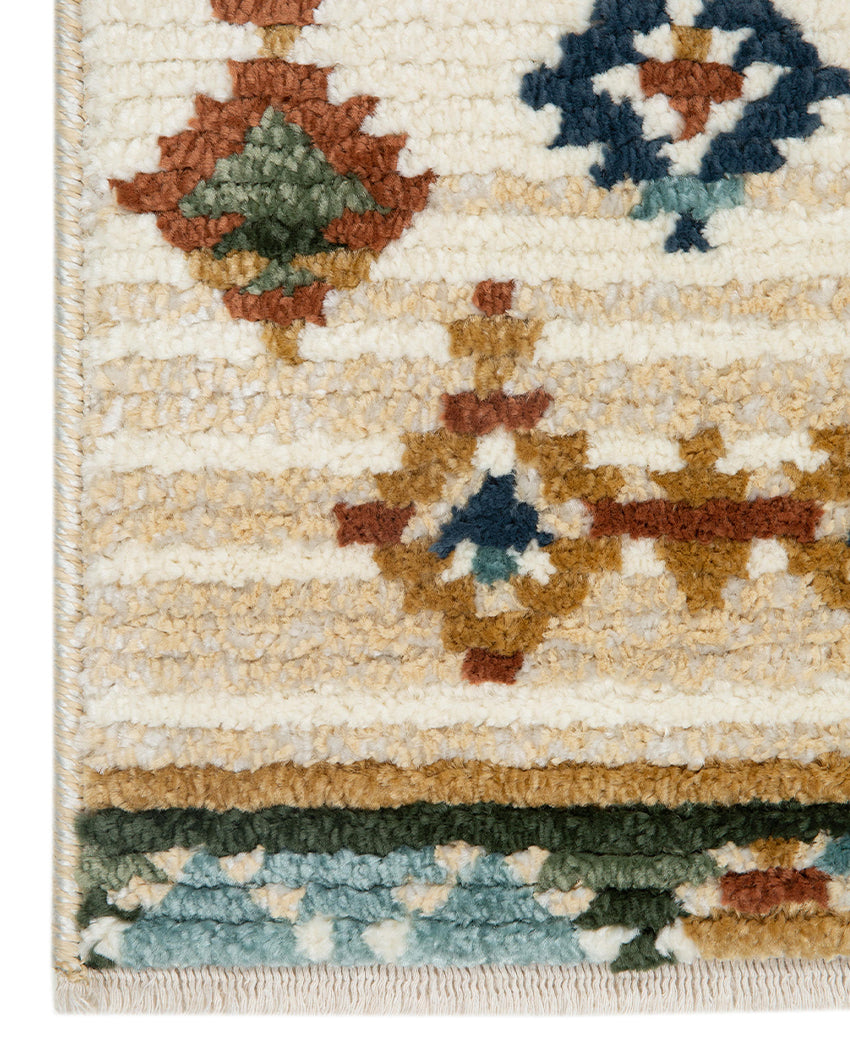 Dynamic Geometric Colorful Frieze Fez Area Carpet