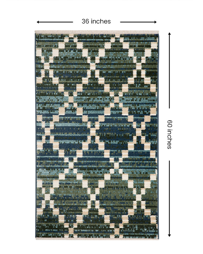 Bright Classic Colorful Frieze Fez Area Carpet