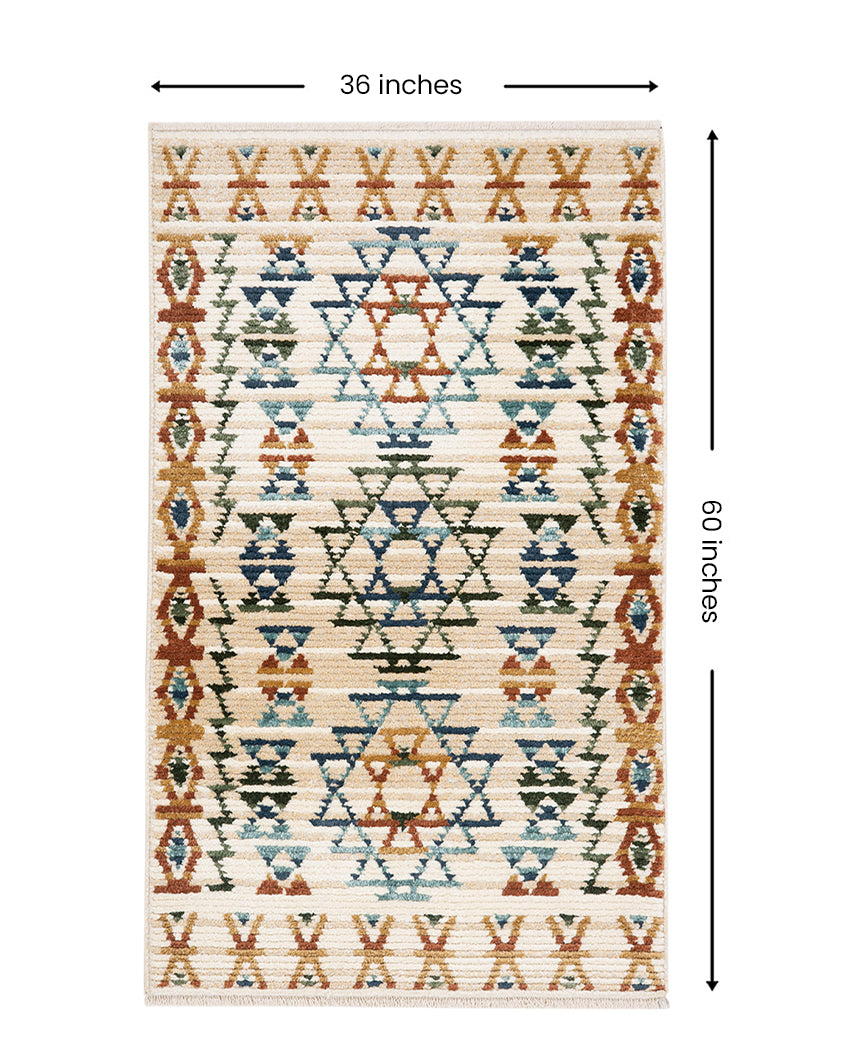 Timeless Handcrafted Colorful Frieze Fez Area Carpet